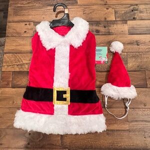 2-Piece Santa Dog Costume Set